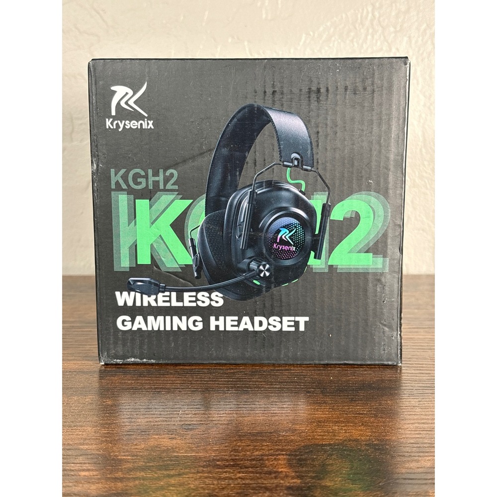 Krysenix KGH2 Wireless Gaming Headset White Black 50mm Driver RGB Stereo Sound